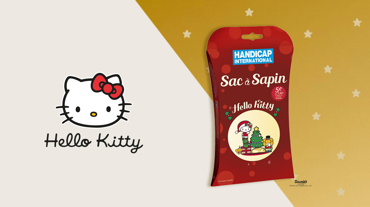 Le sac à sapin par Handicap International et la société Sanrio